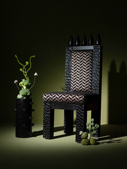 Tabularasa Spire Chair with unique patterned upholstery – Beautiful Homes