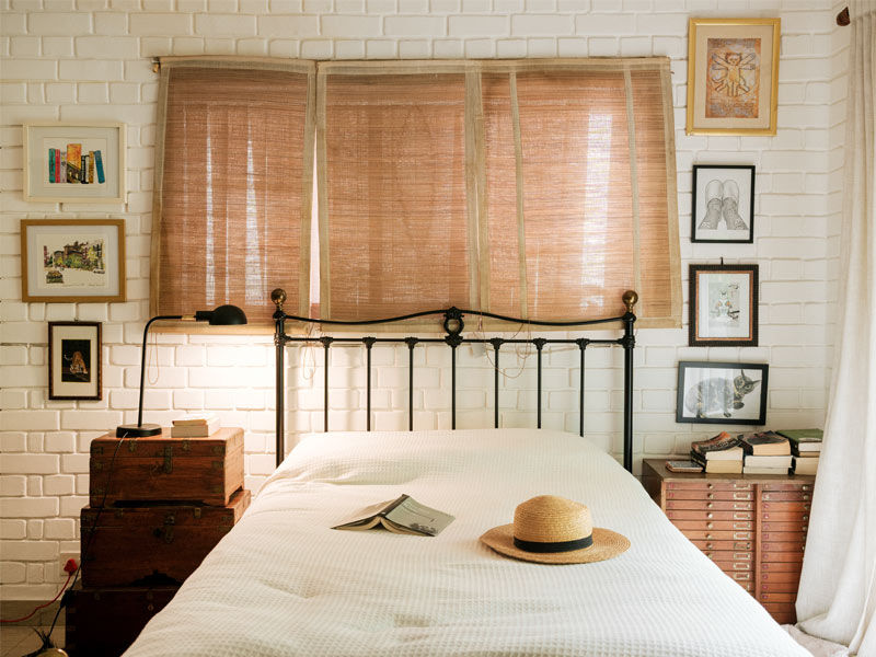 Calming white bedroom inside New Delhi flat - Beautiful Homes