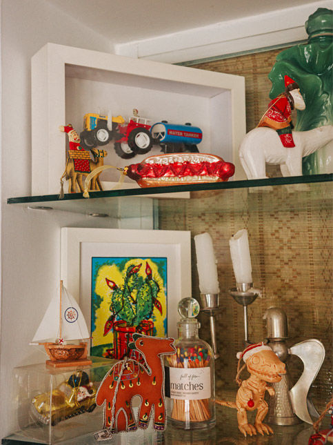 Christmas ornaments displayed year-round in Delhi flat - Beautiful Homes