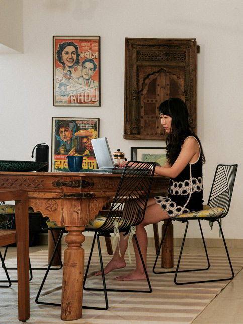 Work from home setup with coffee in New Delhi flat - Beautiful Homes