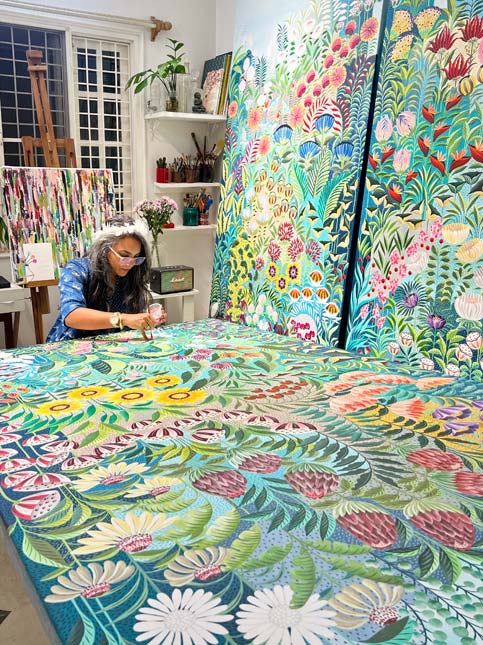 Nidhi Mariam Jacob botanical painting - Beautiful Homes