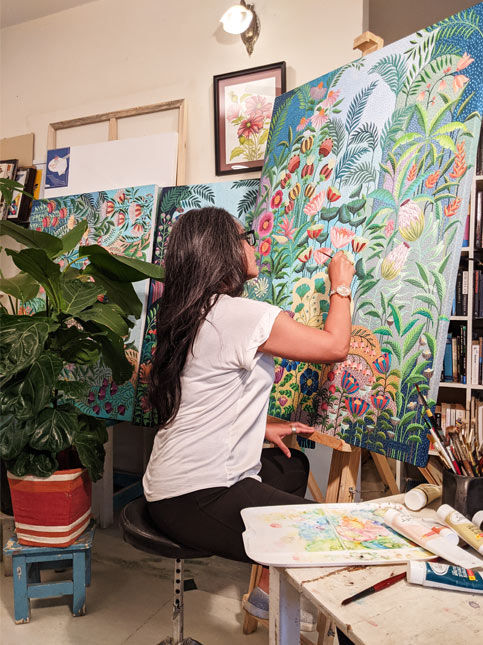 Nidhi Mariam Jacob fantasy botanical art - Beautiful Homes