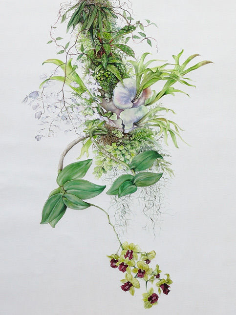 Priti Vadakkath Conservatory watercolour artwork - Beautiful Homes