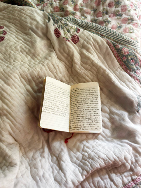 Insia Lacewalla travel journal for grounding rituals - Beautiful Homes