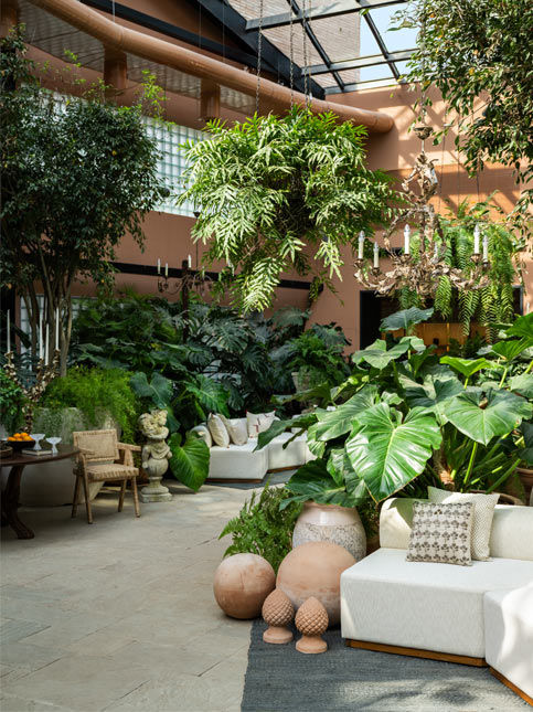 The Orangery Mumbai indoor plant store in a glass conservatory - Beautiful Homes