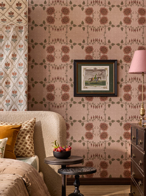 Zanskar Trail wallcovering inspired by Himalayan cold desert craft - Beautiful Homes
