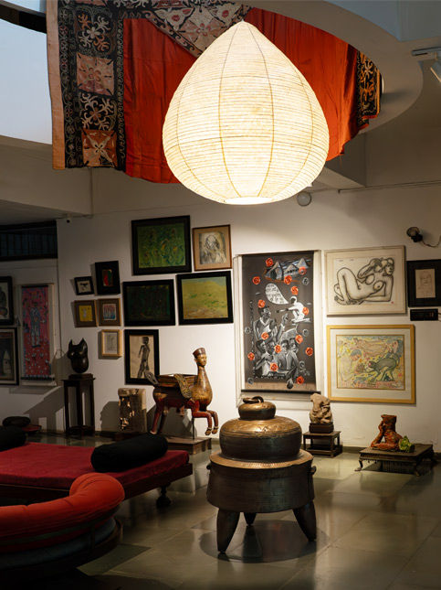 A Cube Inc paper pendant lamp from Ahmedabad design studio - Beautiful Homes