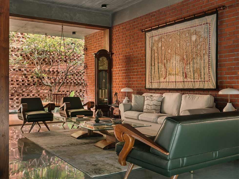 Hilla House by Studio Lagom with Mata ni Pachedi and vintage clock - Beautiful Homes
