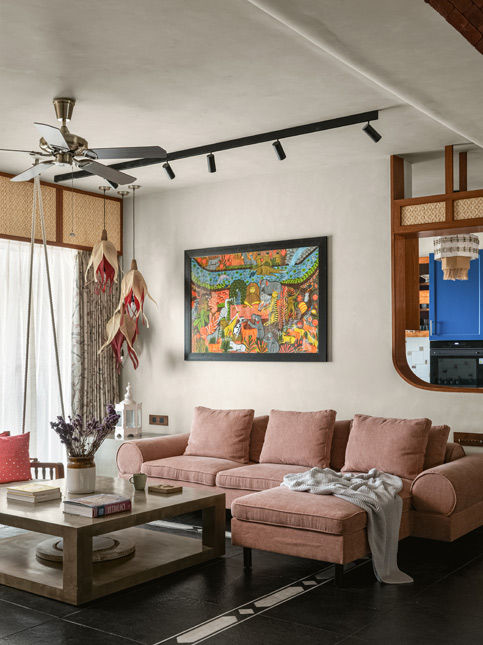 The wall art sourced from MeMeraki for Kahani Home, a project designed by BASICS Studio – Beautiful Homes