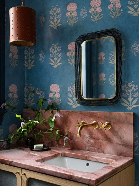 Wallcovering by Ghar Gatha, a Raipur-based home furnishings studio known for its handcrafted wallpapers, murals and tapestries – Beautiful Homes