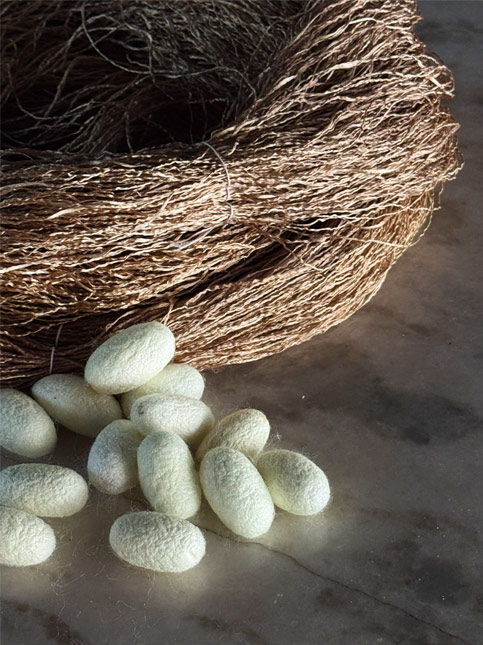 Material evolving from origin to yarn at Ganga Maki studio - Beautiful Homes