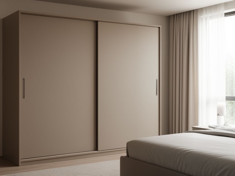 Modern minimalist two door wardrobe designs - Beautiful Homes