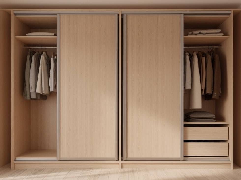 Latest two door sliding  wardrobe designs - Beautiful Homes