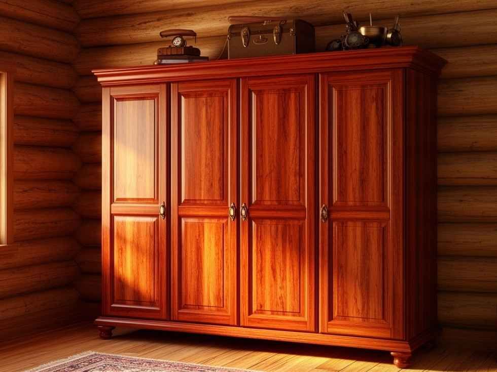 Contemporary 4 door wooden wardrobe - Beautiful Homes