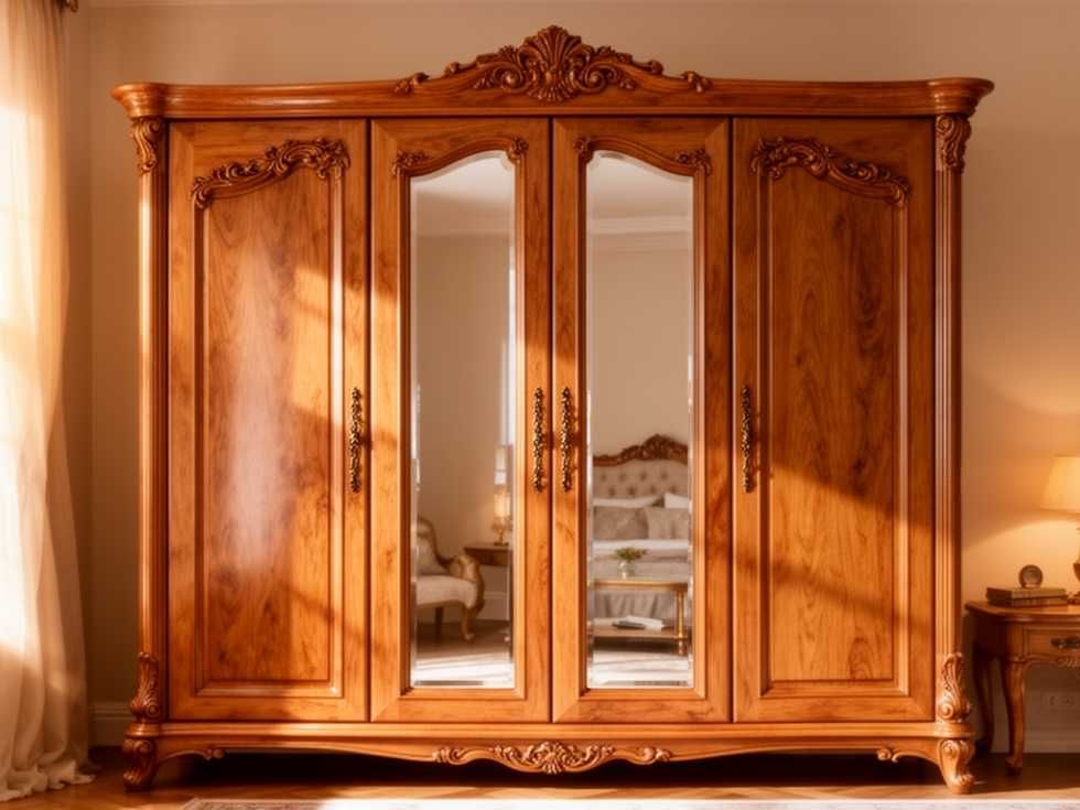 Contemporary hinged 4 door almirah - Beautiful Homes