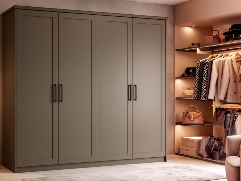 Modern 4 door wardrobe design - Beautiful Homes
