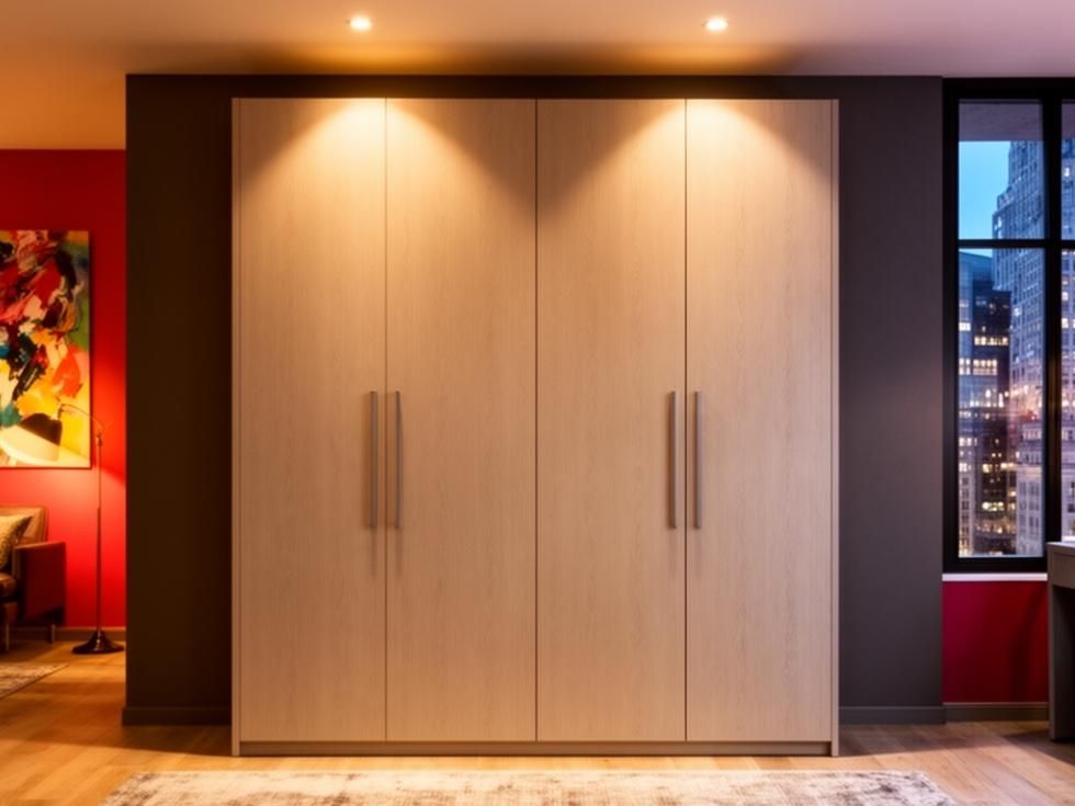 Modern 4 door wardrobe design - Beautiful Homes