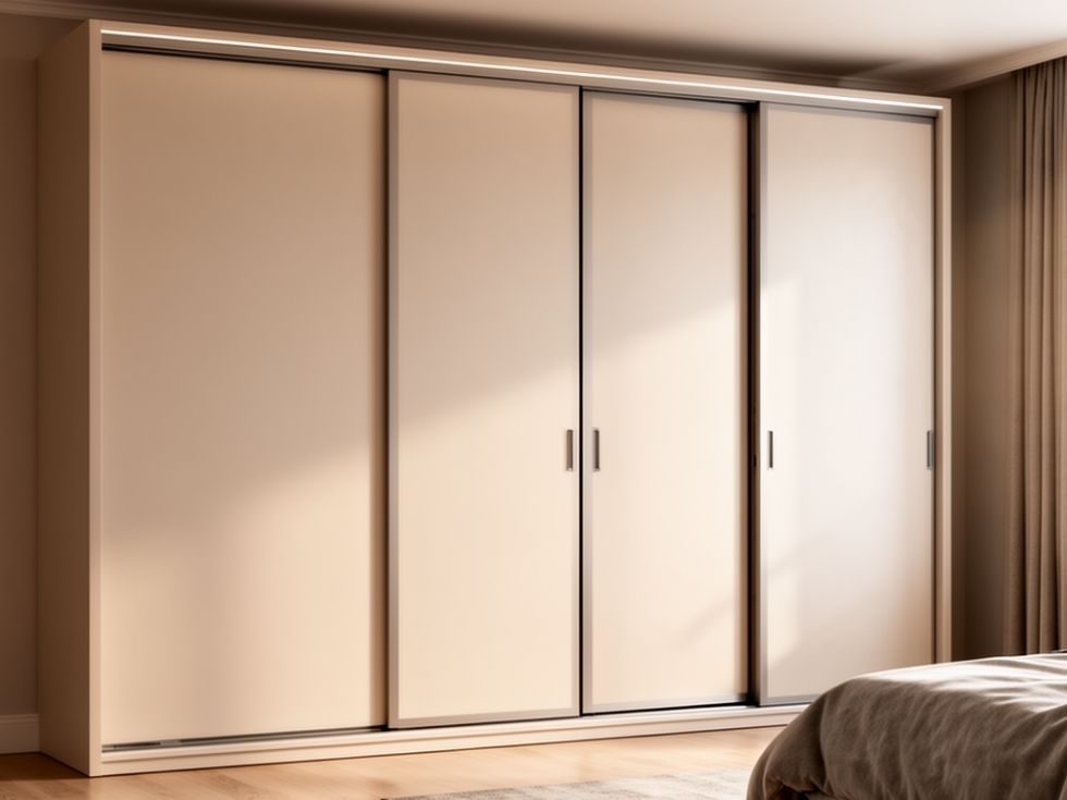 Contemporary sliding 4 door almirah - Beautiful Homes