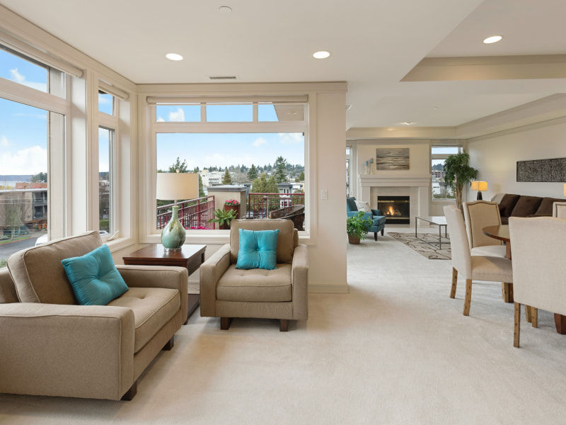 Living room design for 4BHK flat design - Beautiful Homes