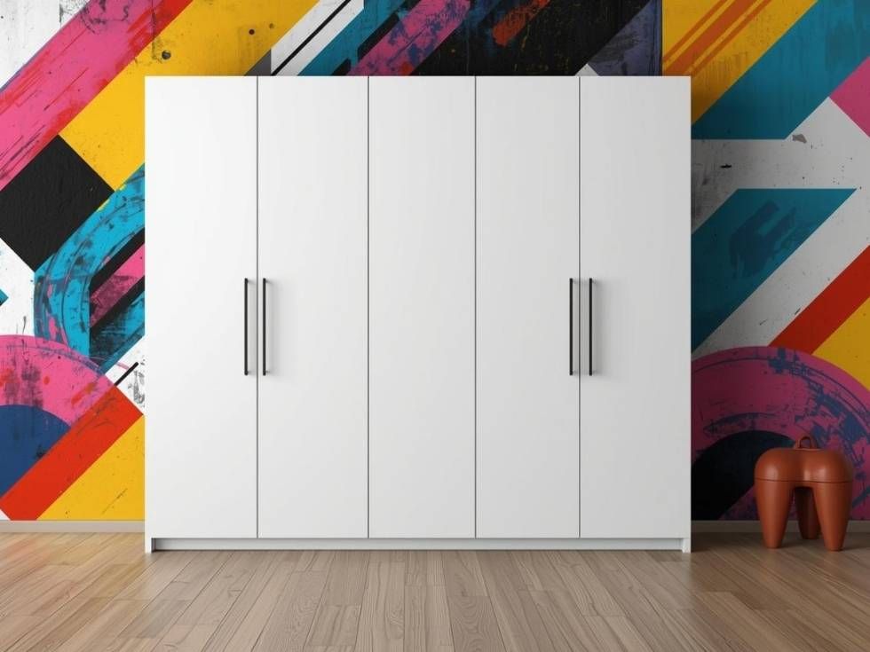 Contemporary minimalist 5 door wardrobe design - Beautiful Homes