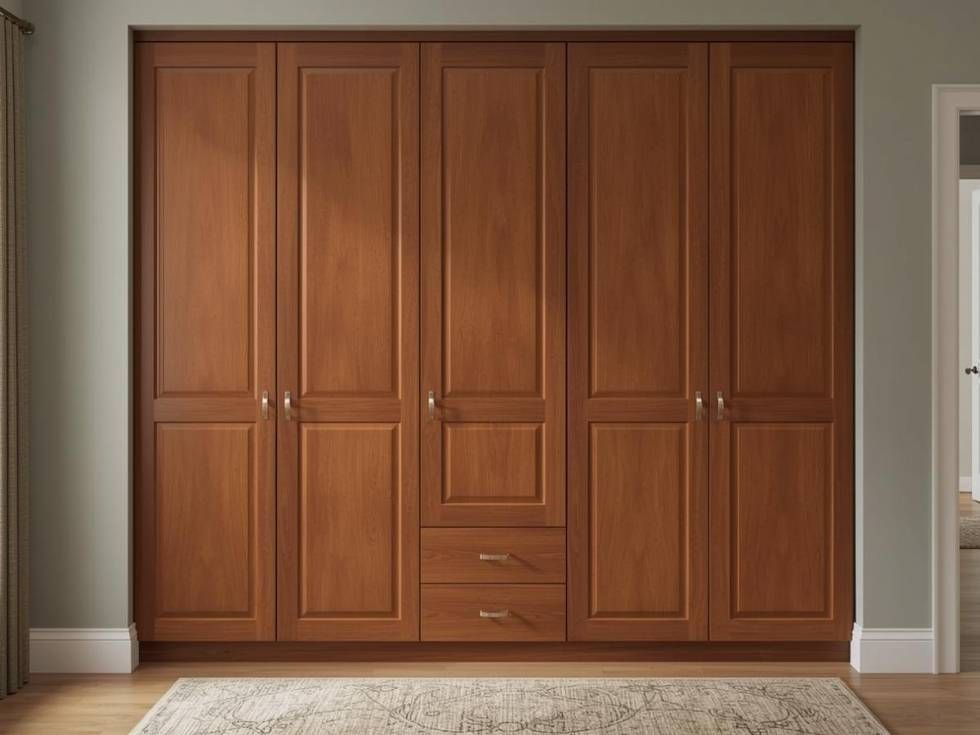Contemporary 5 door cupboard design - Beautiful Homes