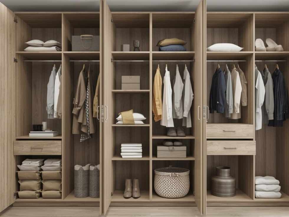 Contemporary six door wardrobe design - Beautiful Homes