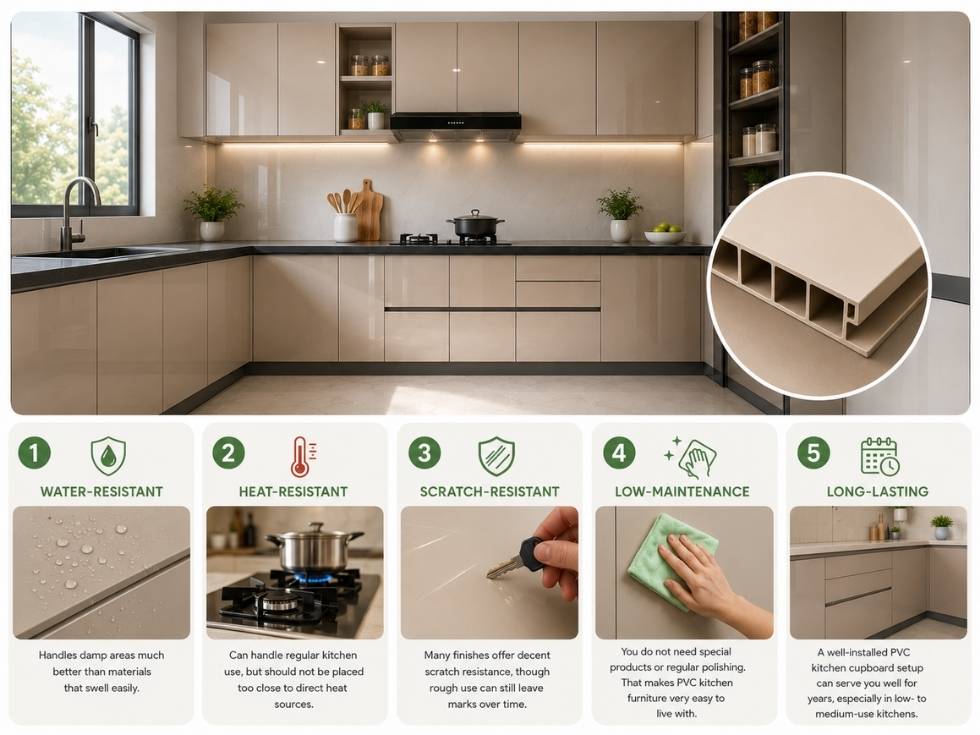 Contemporary durable pvc modular kitchen cabinets - Beautiful Homes