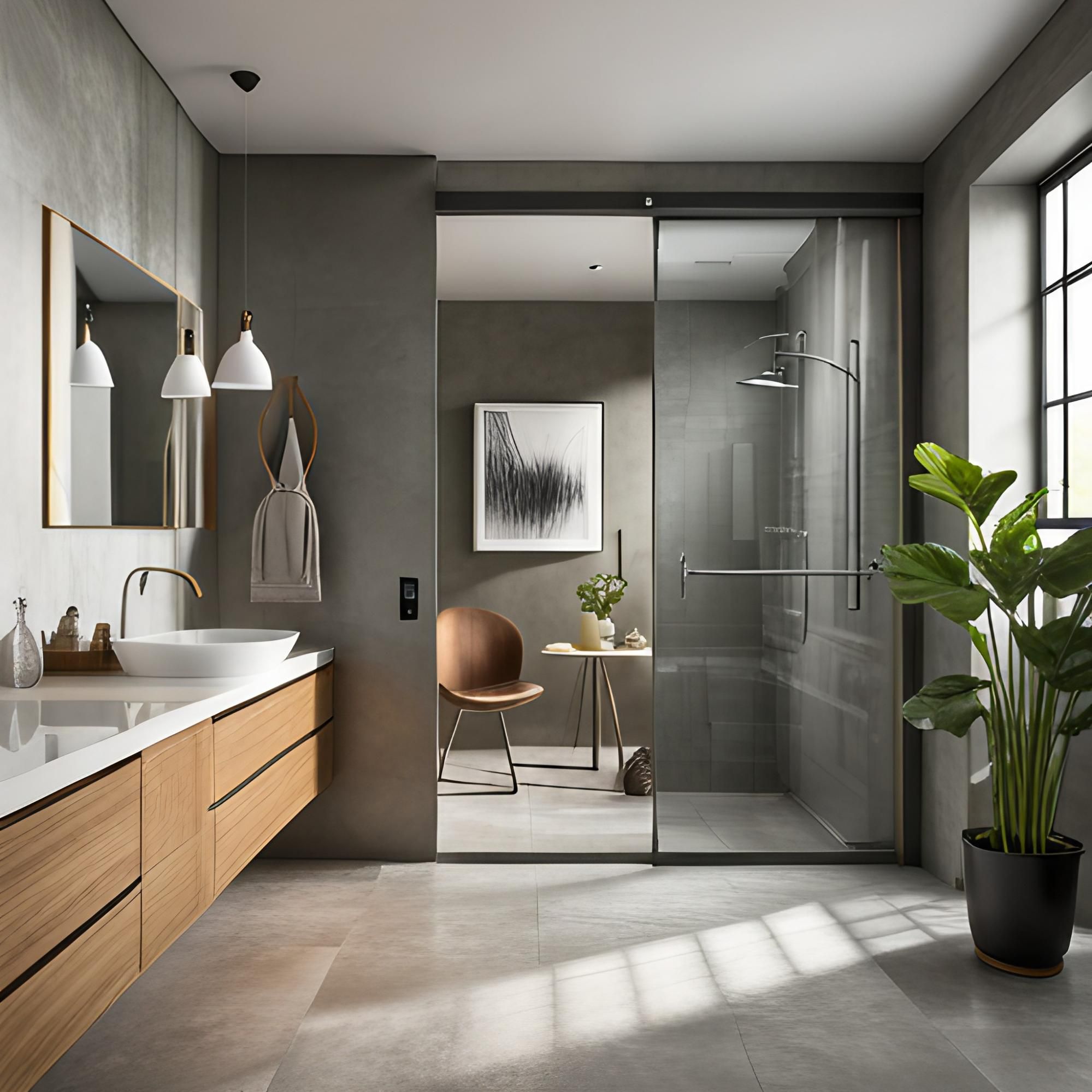 Aluminium sliding door for bathroom - Beautiful Homes