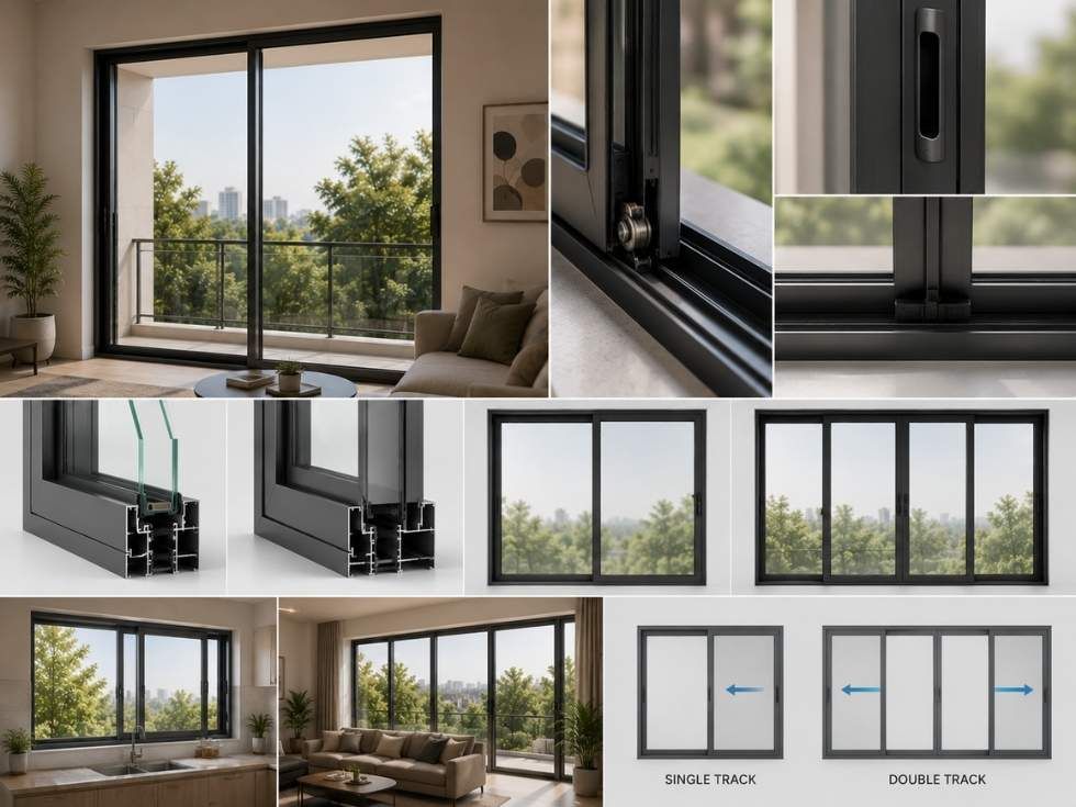 Sliding aluminium window designs for modern homes - Beautiful Homes