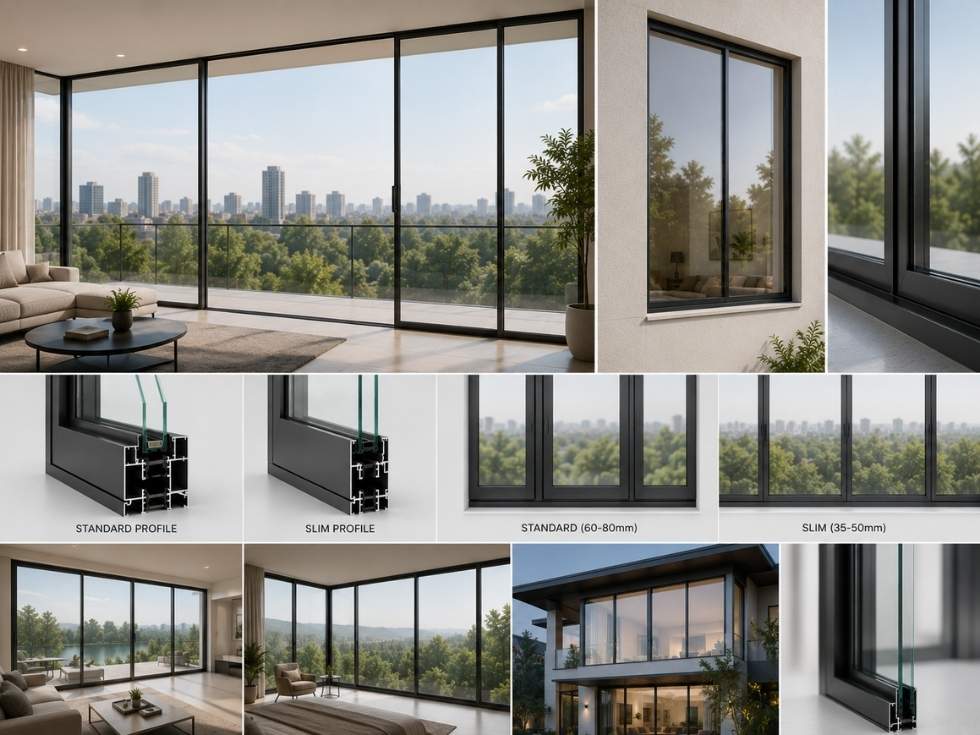 Slim profile aluminium window designs for modern homes - Beautiful Homes