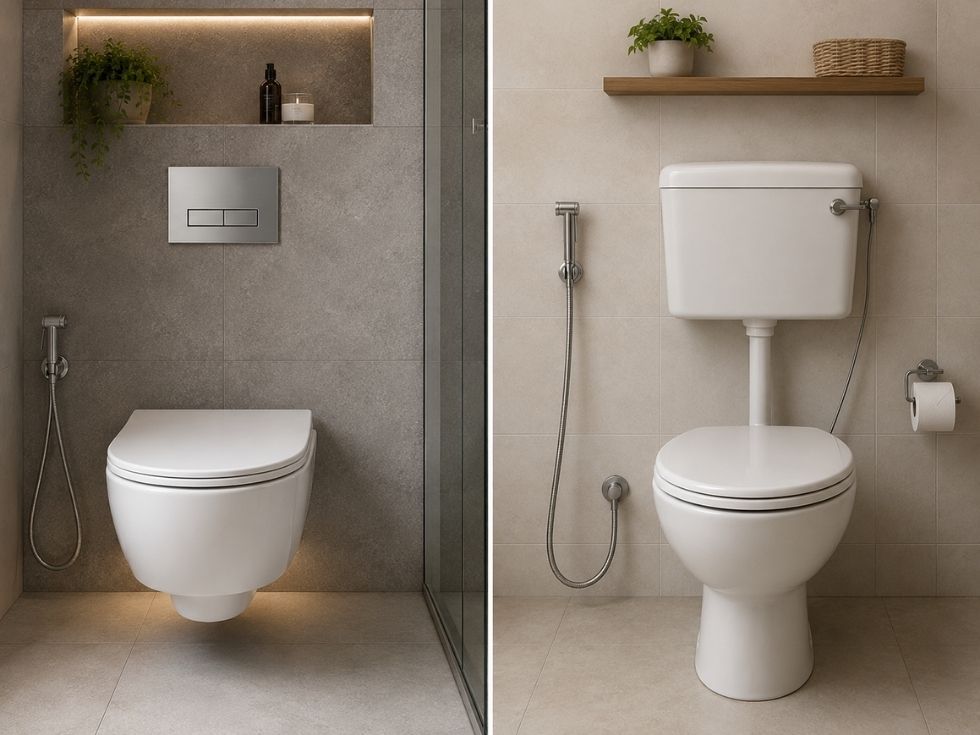 Concealed flush tank compared with exposed flush tank - Beautiful Homes
