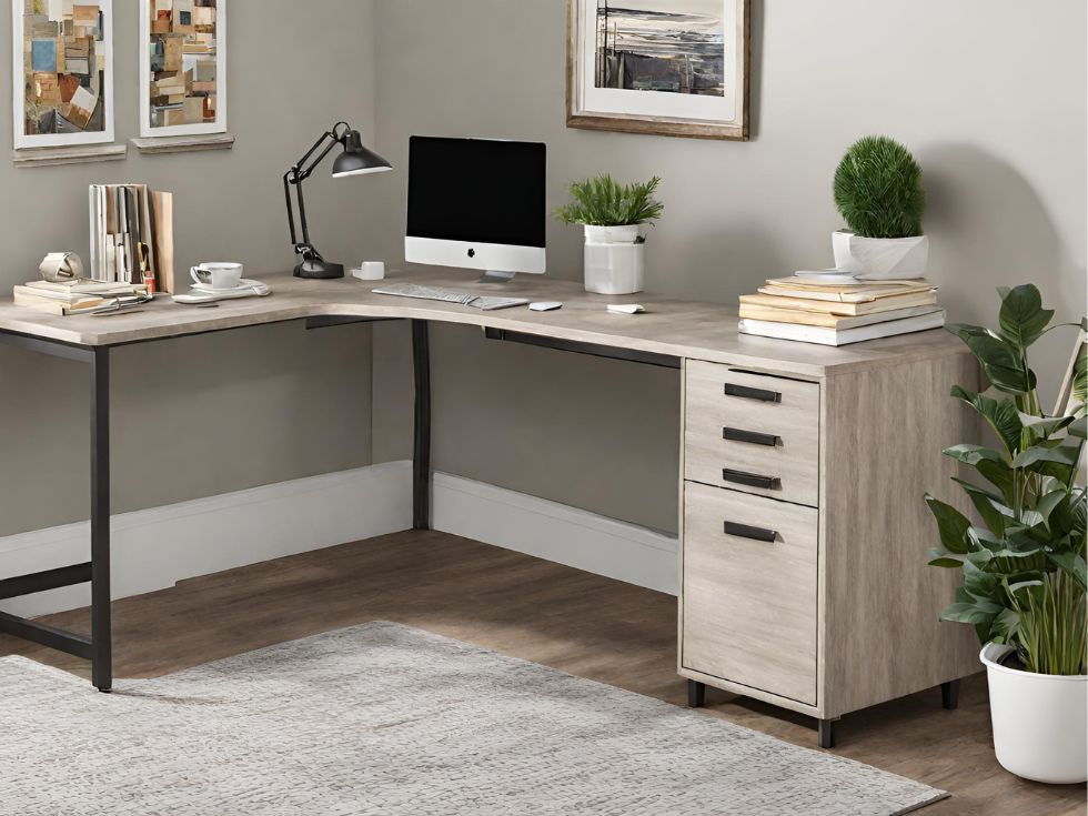 L-Shape Study Table - Beautiful Homes