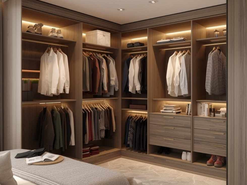 Contemporary corner wardrobes design - Beautiful Homes
