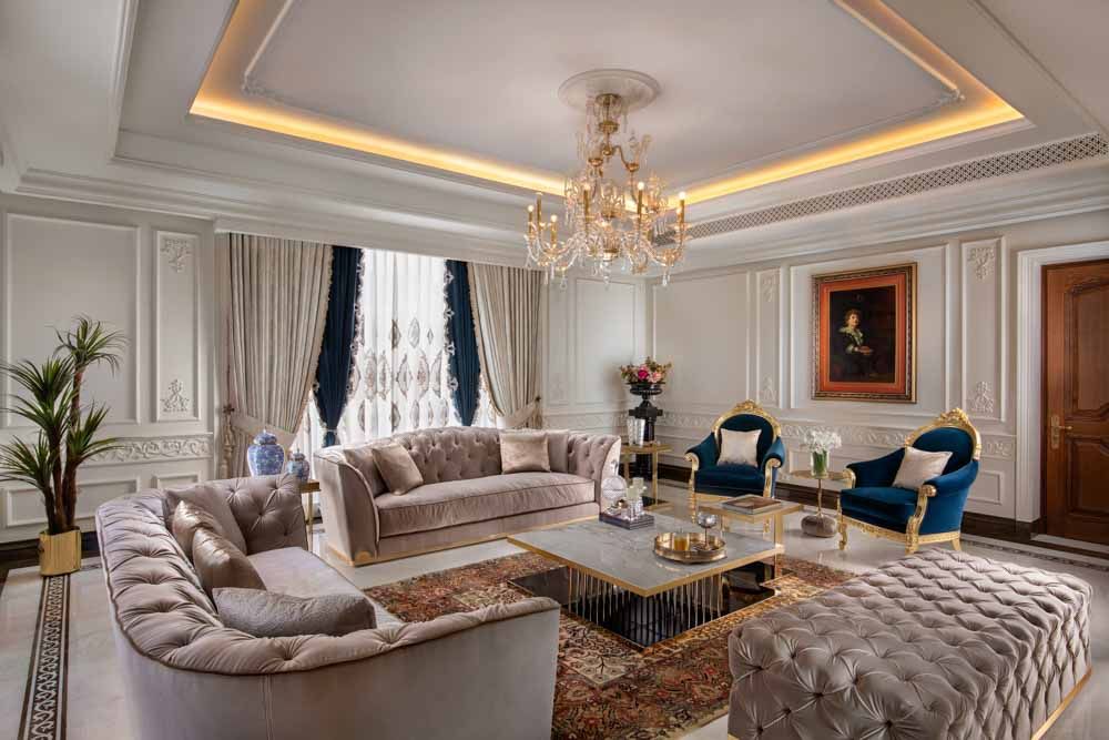 Pink Curtain design for white living room - Beautiful Homes