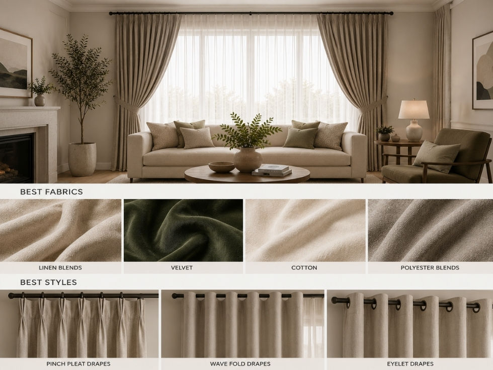 Contemporary window treatments for living room - Beautiful Homes