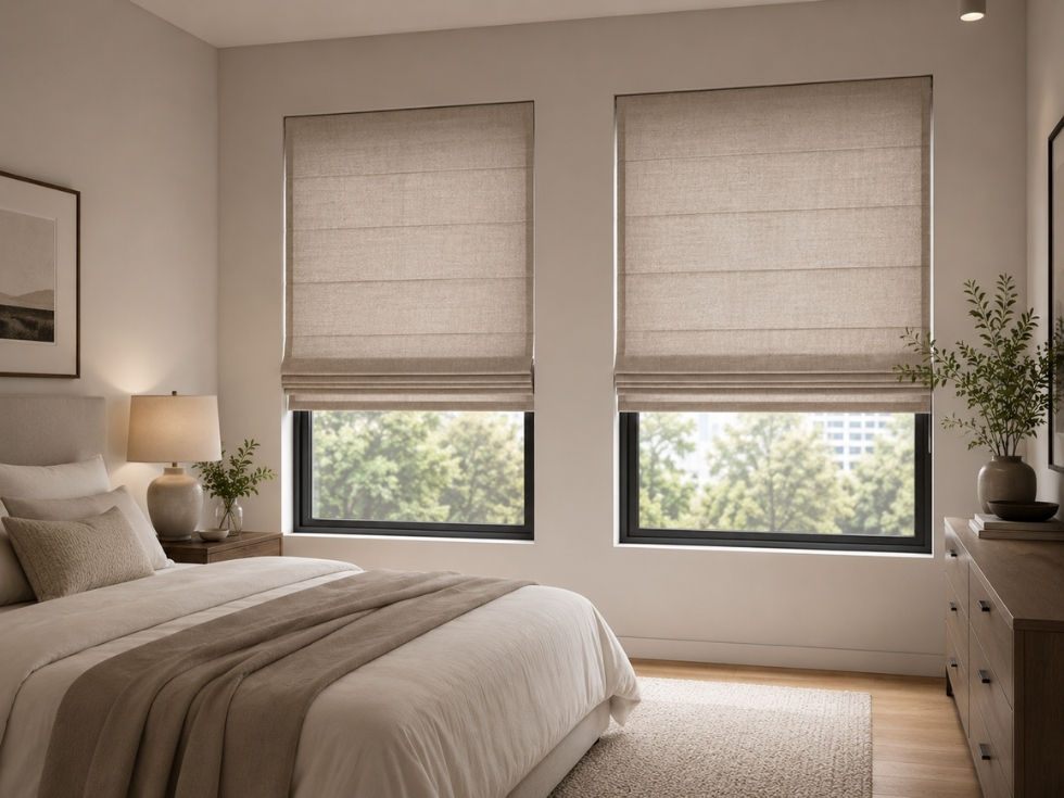 Contemporary Roman window blinds - Beautiful Homes
