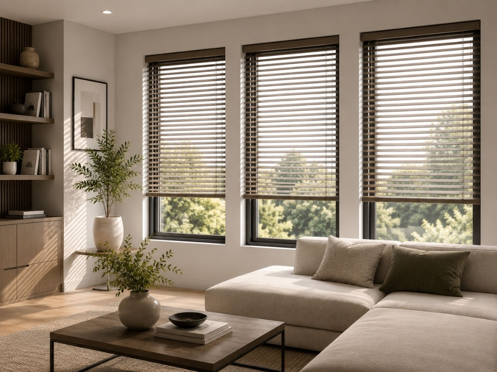 Contemporary venetian window blinds for living room - Beautiful Homes