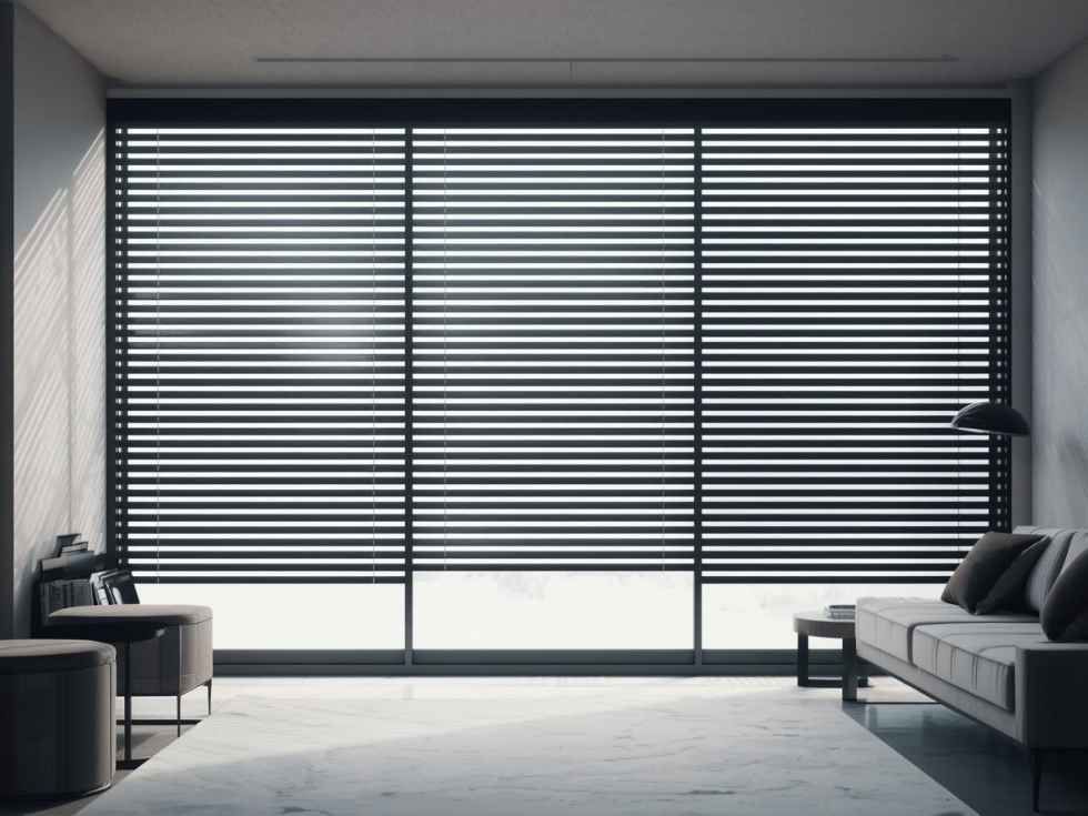 Contemporary window blinds for living room - Beautiful Homes