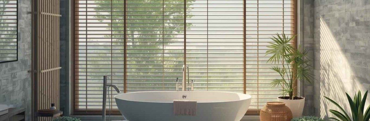 Contemporary window blinds for bathroom - Beautiful Homes