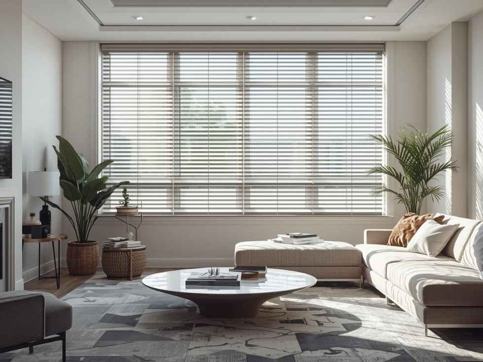 Contemporary window blinds for living room - Beautiful Homes