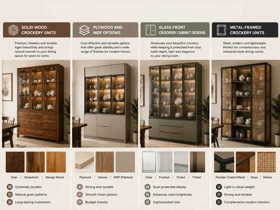 Contemporary crockery cabinet design ideas - Beautiful Homes
