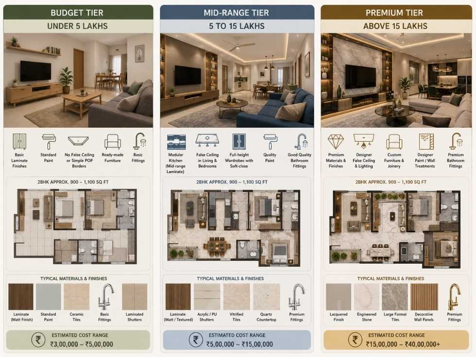 Budget estimation for interior design - Beautiful Homes