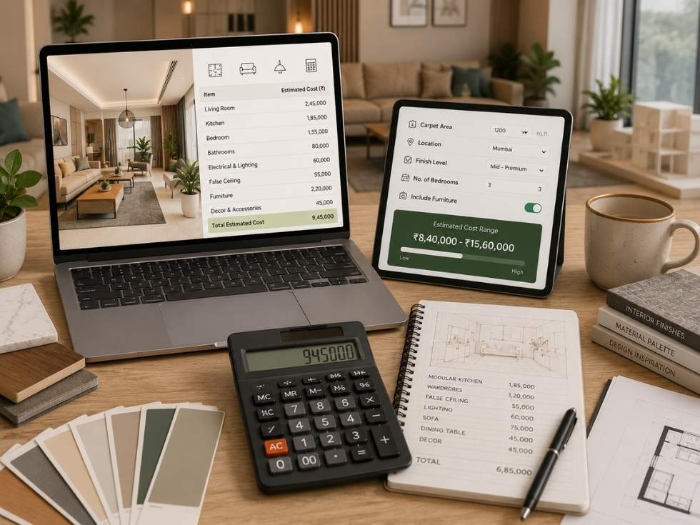 Interior design cost estimate calculation - Beautiful Homes