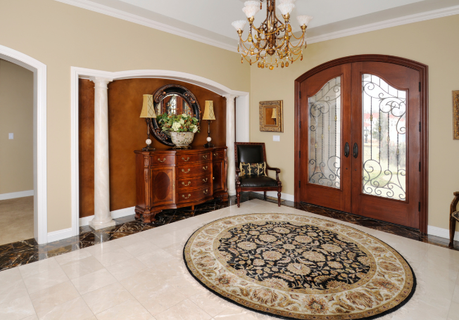 Luxurious Round Rug for Entryway - Beautiful Homes