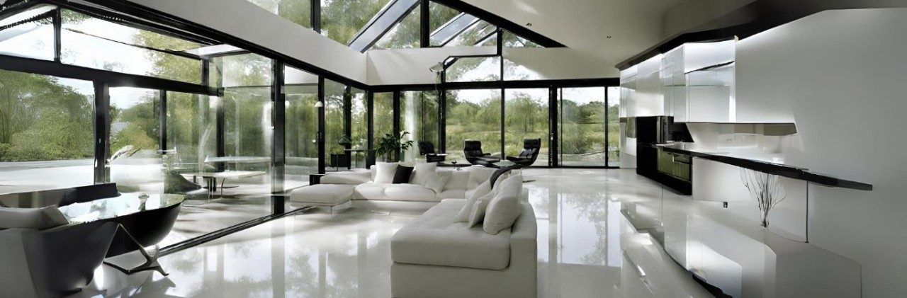 White And Black Glass Home - Beautiful Homes