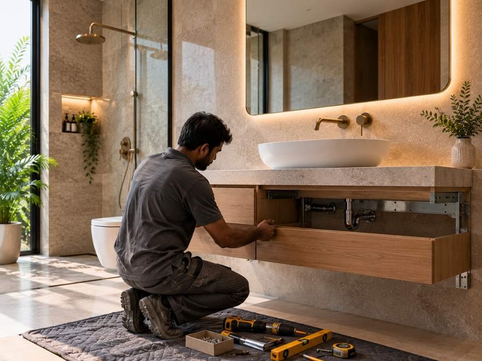 Contemporary bathroom vanity cabinet design - Beautiful Homes