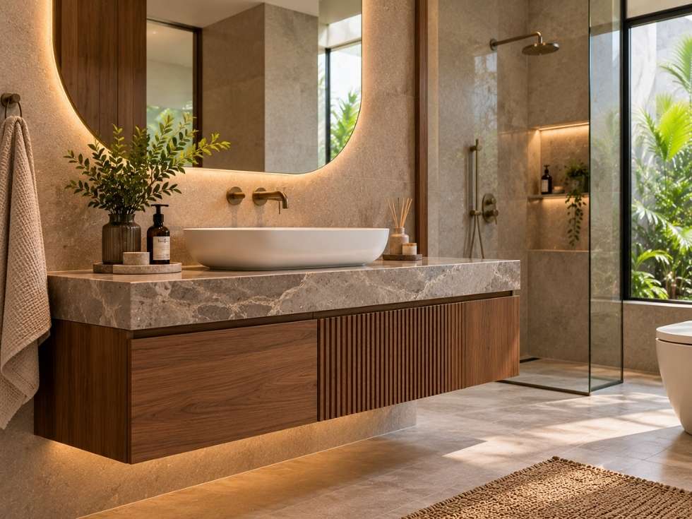 Contemporary wash basin designs with cabinet - Beautiful Homes
