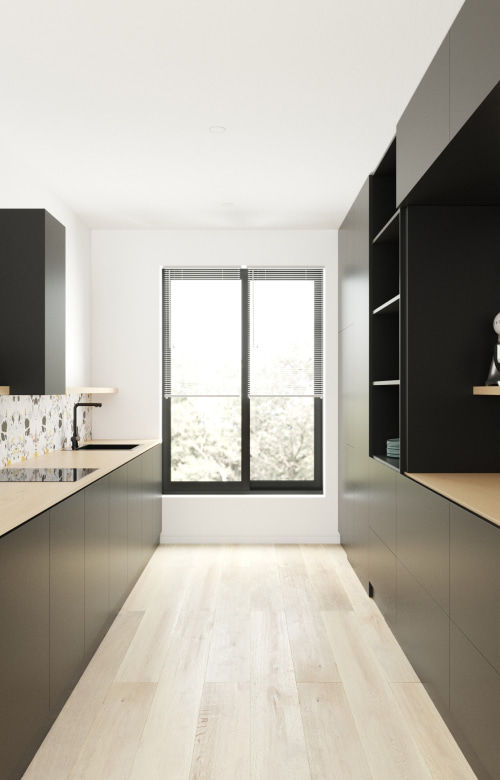 Wooden flooring designs for your galley kitchen - Beautiful Homes