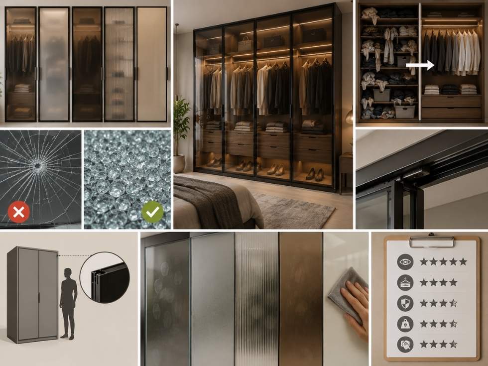 Contemporary glass almirah designs - Beautiful Homes