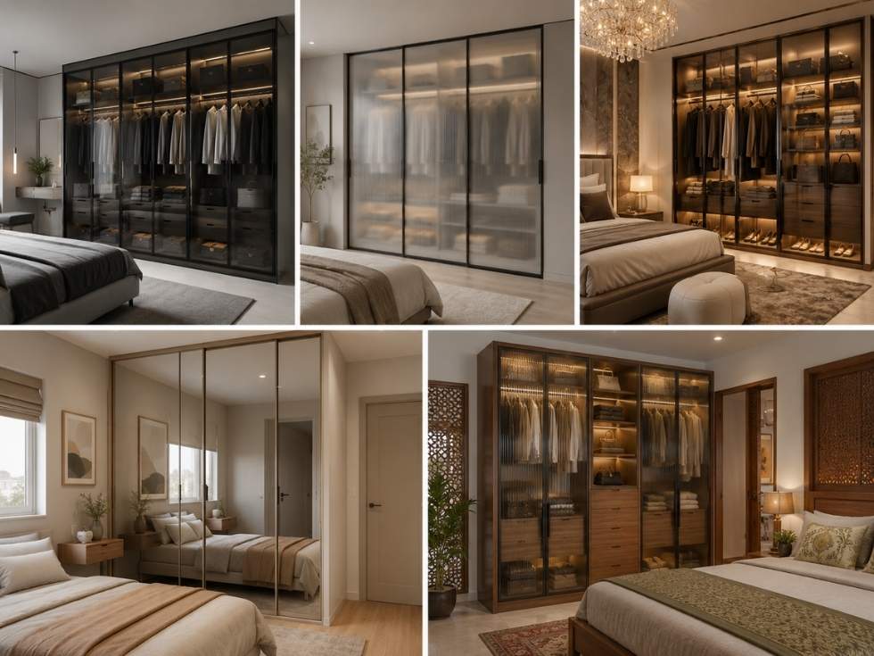Contemporary glass door wardrobe ideas - Beautiful Homes